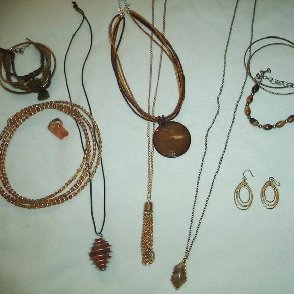 WOMENS JEWELRY LOT~NECKLACES BRACELETS RING EARRINGS CHOKERS-HEALING STONES - Picture 5 of 5